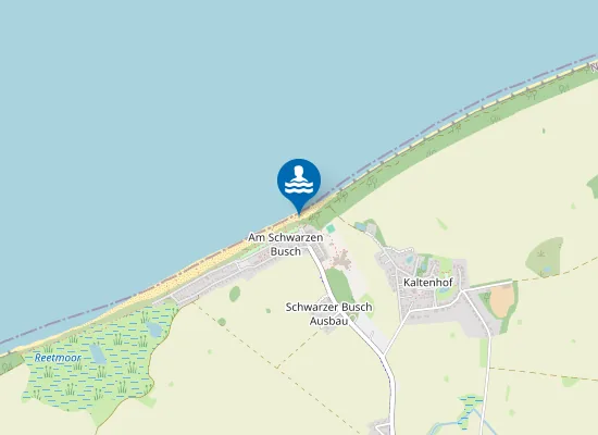 Map of OSTSEE INSEL POEL SCHWARZER BUSCH