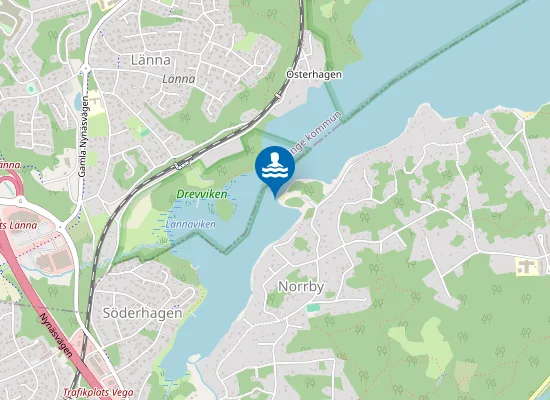 Map of Drevviken, Norrby holme