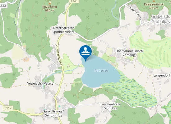 Map of TURNERSEE, ST. PRIMUS