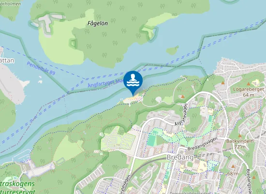 Map of Mälarhöjdsbadet Ö, Mälaren