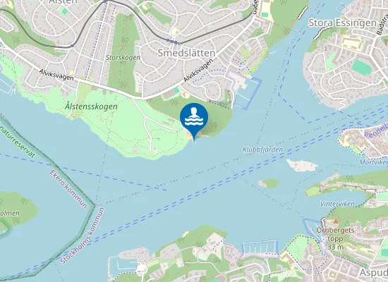 Map of Brunnsvikens Strandbad