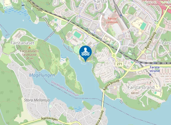 Map of Farsta Strandbad, Magelungen