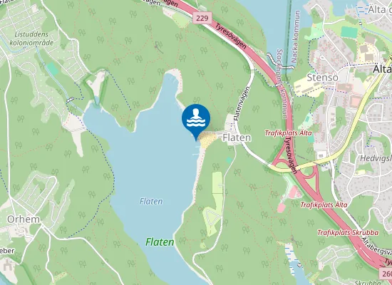 Map of Flatenbadet, allmänna