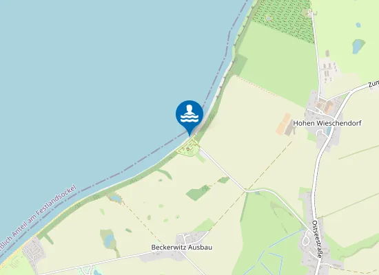 Map of OSTSEE BECKERWITZ CAMPINGPLATZ