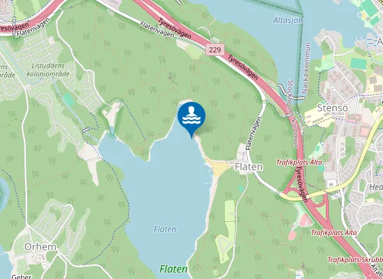 Map of Flatenbadet, barnbadet