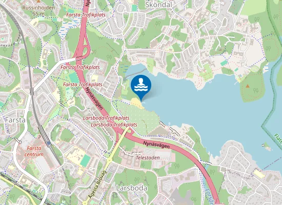 Map of Hökarängsbadet, Drevviken