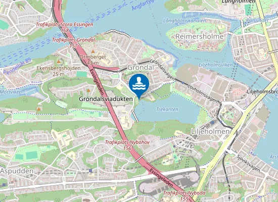 Map of Trekantens strandbad