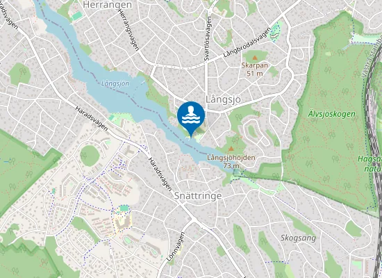 Map of Långsjöbadet strandbad