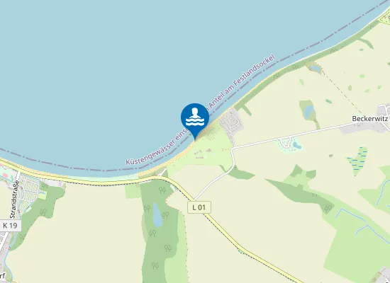 Map of OSTSEE WOHLENBERGER WIEK CAMPINGPLATZ