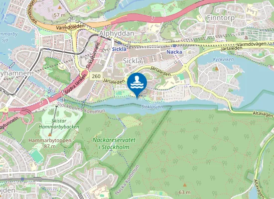 Map of SICKLA STRANDBAD