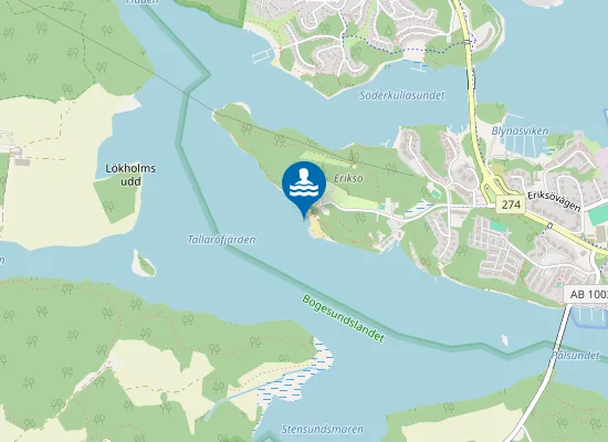 Map of Eriksöbadet