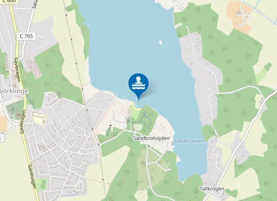 Map of LÅNGSJÖN, SANDVIKSBADET