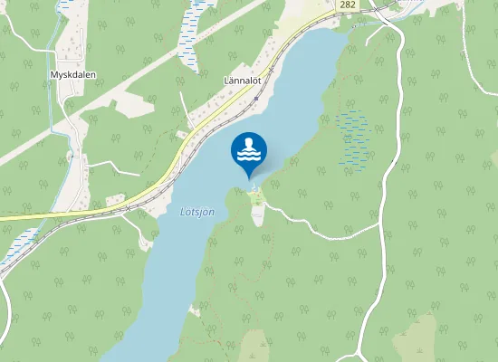 Map of LÖTSJÖN, BORGARDALSBADET