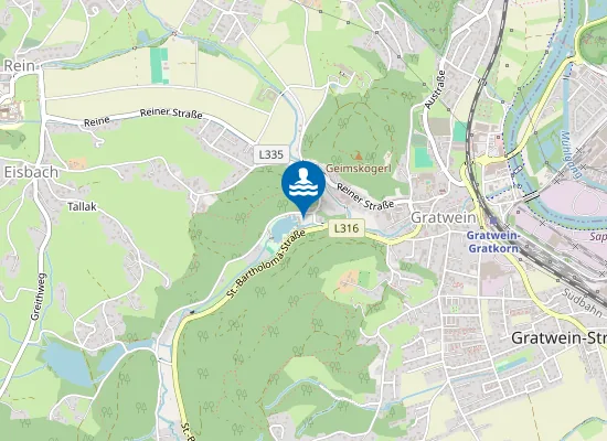 Map of BADESEE WEIHERMÜHLE, GRATWEIN