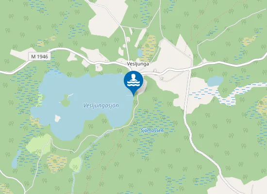 Map of Vesljungasjön