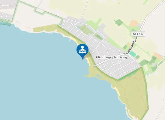 Map of GLIMMINGE STRAND