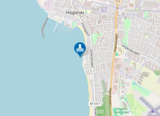 Map of HÖGANÄS, KVICKBADET