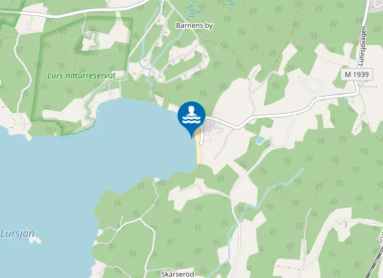 Map of Lursjöns badplats, Hästveda