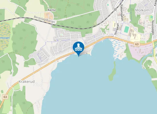 Map of MOLKOMSJÖN, GRANINGEBADET