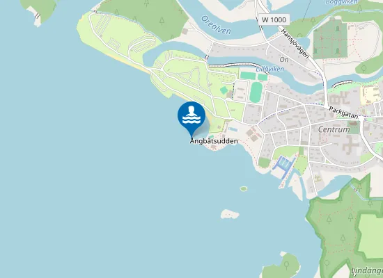 Map of ORSASJÖN, STRANDBADET