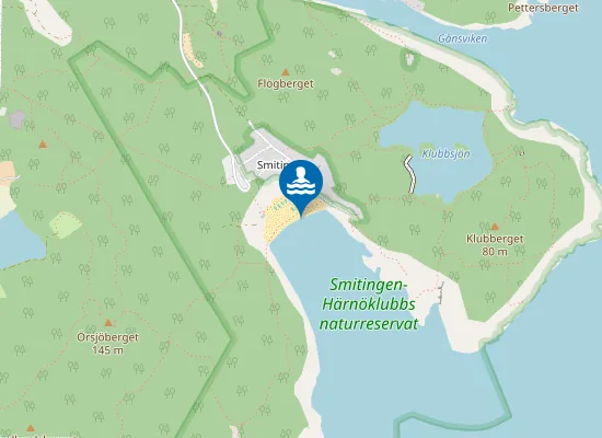 Map of Härnön, Smitingens badplats