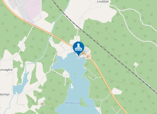 Map of HELGASJÖN, HJORTSJÖBADET