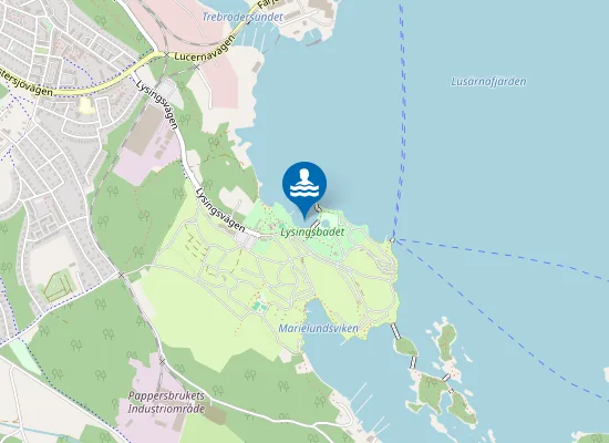 Map of LYSINGSBADET, JUDÖN SANDSTRAND