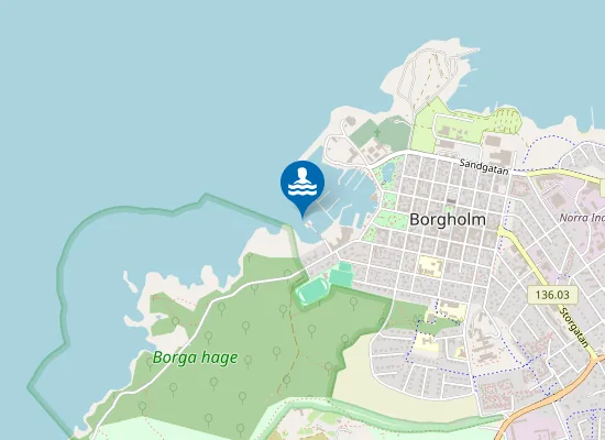 Map of Borgholm, Kallbadhuset