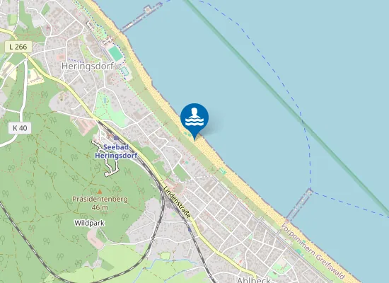 Map of OSTSEE HERINGSDORF SPORTSTRAND