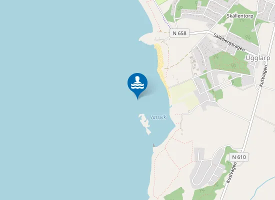 Map of UGGLARPS N CAMPING