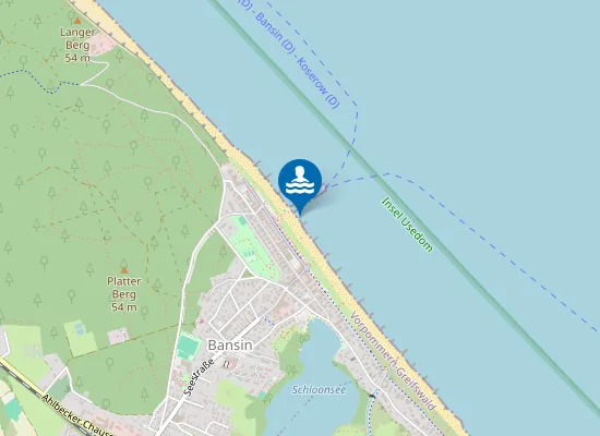 Map of OSTSEE BANSIN SEEBRUECKE