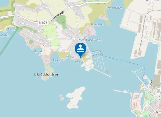 Map of GETTERÖN 1:A VIK