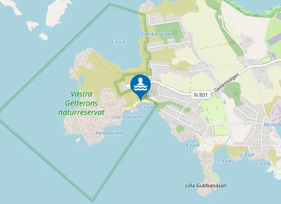 Map of GETTERÖN 5:E VIK