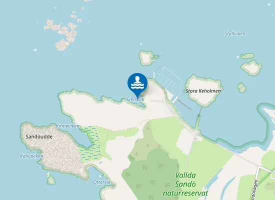 Map of Vallda Sandö-Stensvik