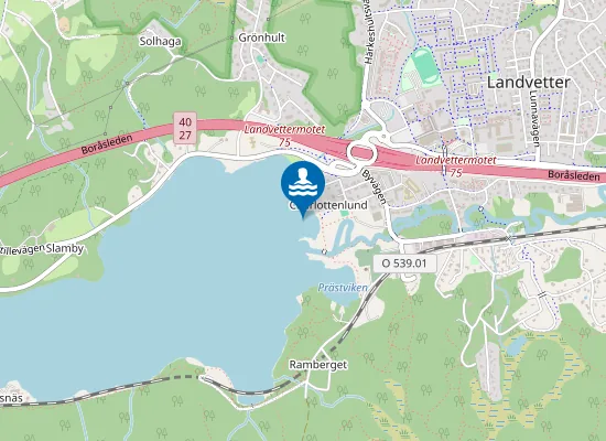 Map of LANDVETTERSJÖN-SJÖHOLMEN