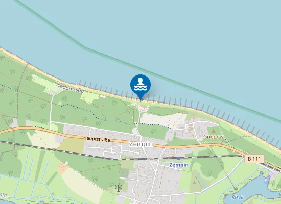 Map of OSTSEE ZEMPIN HAUPTZUGANG