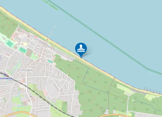 Map of OSTSEE ZINNOWITZ HAUPTZUGANG