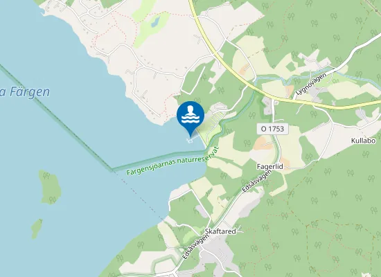 Map of STORA FÄRGEN, LYGNAREDS CAMPING