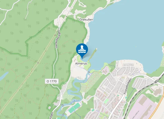 Map of Almenäs Badplats, Öresjö