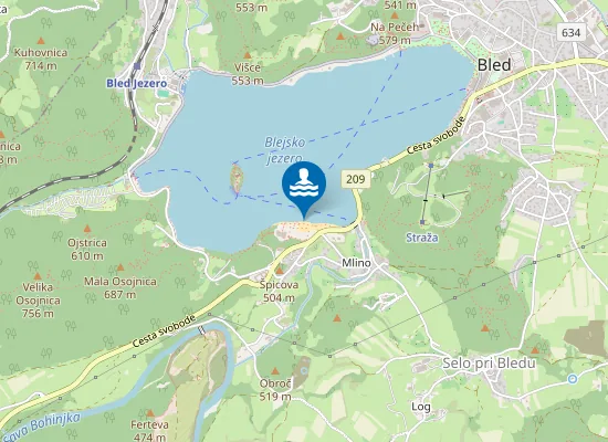 Map of NARAVNO KOPALIŠČE HOTEL VILA BLED