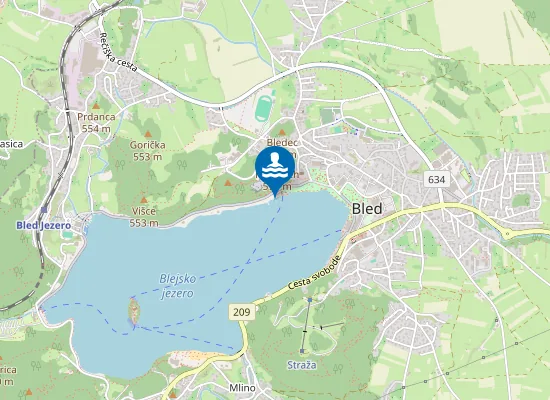 Map of Grajsko Kopališče