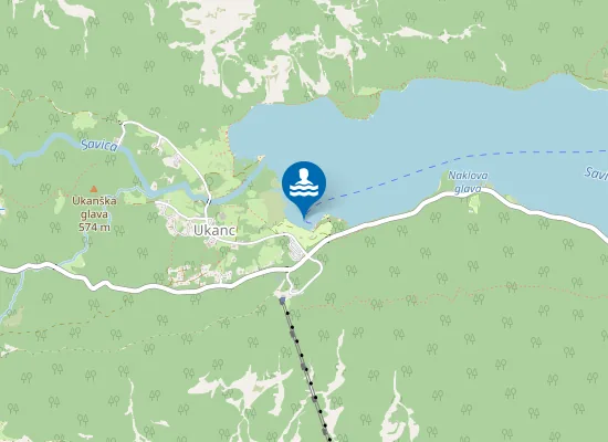 Map of Kopalno Območje Ukanc