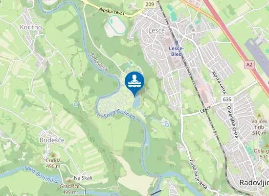 Map of Kopališče Šobčev Bajer