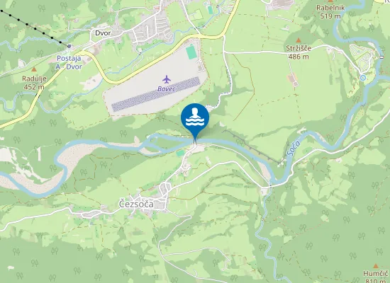 Map of Kopalno Območje Soča Pri Čezsoči