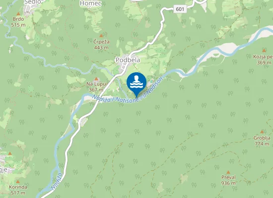 Map of Kopalno Območje Nadiža