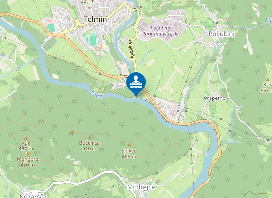 Map of Kopalno Območje Soča Pri Tolminu Ii