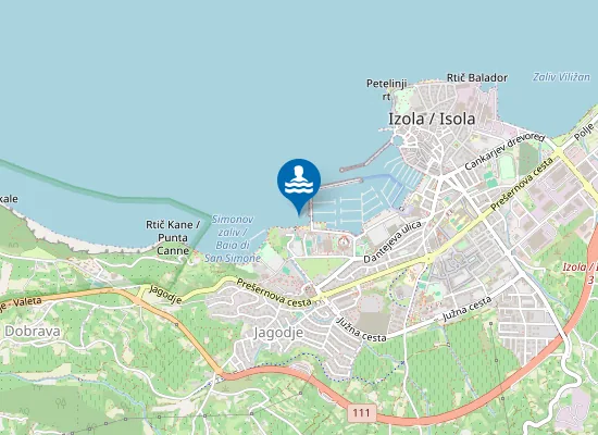 Map of Naravno Kopališče Delfin