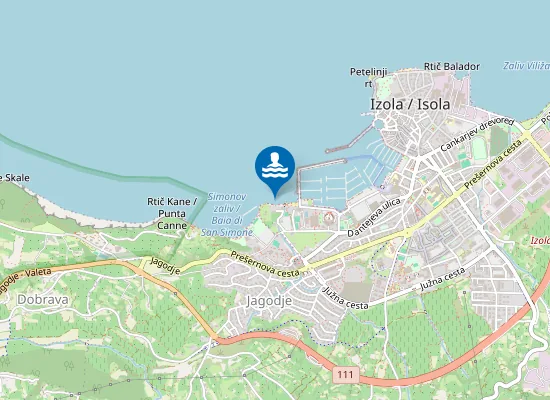 Map of Kopalno Območje Rikorvo–Simonov Zaliv