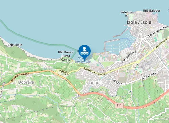 Map of Plaža Simonov Zaliv