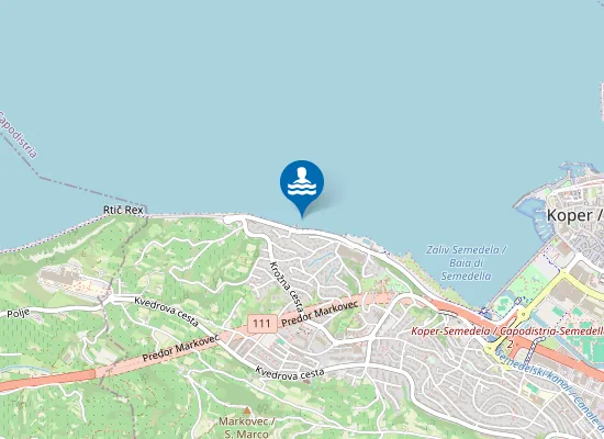 Map of Kopalno Območje Žusterna–Ac Jadranka